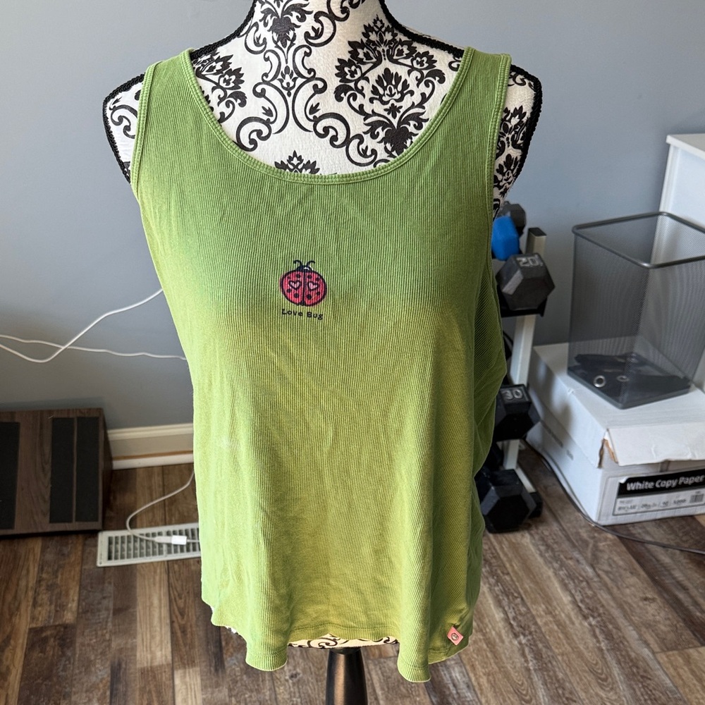 Life is good ribbed tank. Size XL